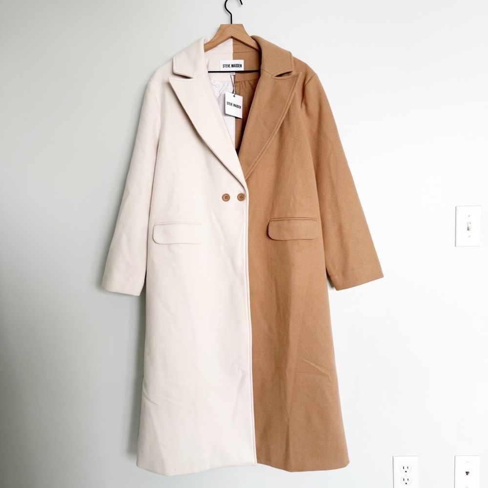 Steve Madden Caroline Colorblock Coat - Picture 3 of 7